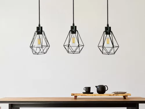 LED fém függeszték 3xE27, max.60W, Ø150x170x1500mm, IP20 - ME0012-3