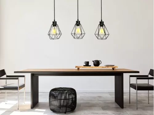 LED fém függeszték 3xE27, max.60W, Ø150x170x1500mm, IP20 - ME0012-3