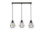 LED fém függeszték 3xE27, max.60W, Ø150x170x1500mm, IP20 - ME0012-3