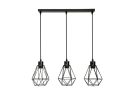 LED fém függeszték 3xE27, max.60W, Ø150x170x1500mm, IP20 - ME0012-3