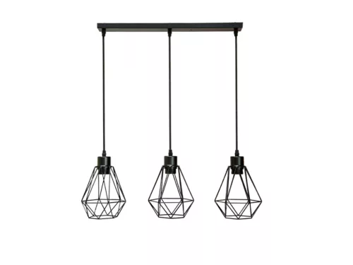 LED fém függeszték 3xE27, max.60W, Ø150x170x1500mm, IP20 - ME0012-3