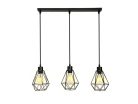 LED fém függeszték 3xE27, max.60W, Ø150x170x1500mm, IP20 - ME0012-3