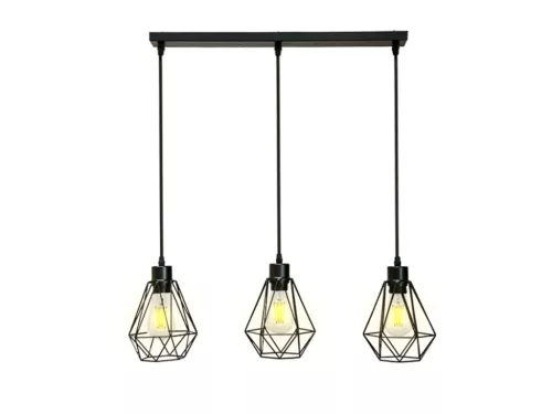 LED fém függeszték 3xE27, max.60W, Ø150x170x1500mm, IP20 - ME0012-3