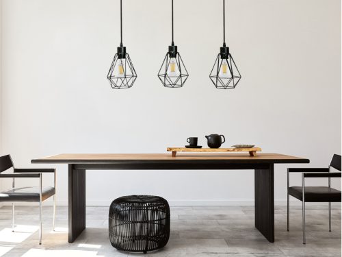 LED fém függeszték 3xE27, max.60W, Ø150x170x1500mm, IP20 - ME0012-3