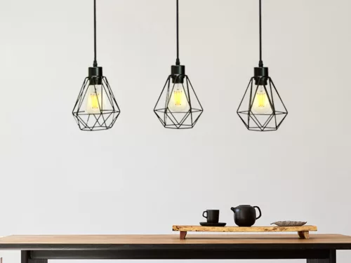 LED fém függeszték 3xE27, max.60W, Ø150x170x1500mm, IP20 - ME0012-3