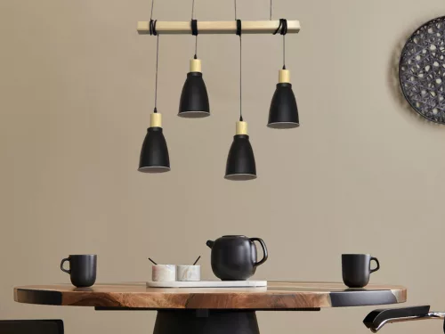 LED fém függeszték 4xE27, max.60W, Ø150x240x2000mm, IP20 - ME0013-3