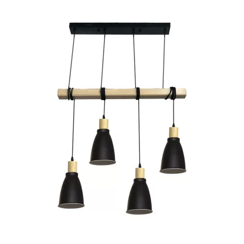 LED fém függeszték 4xE27, max.60W, Ø150x240x2000mm, IP20 - ME0013-3