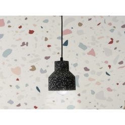   Függőlámpa terrazzo fekete 1xE27 max.60W IP20 Ø120x130x1000mm - ME0015R/B