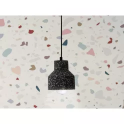   Függőlámpa terrazzo fekete 1xE27 max.60W IP20 Ø120x130x1000mm - ME0015R/B