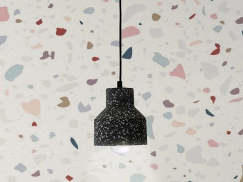 Függőlámpa terrazzo fekete 1xE27 max.60W IP20 Ø120x130x1000mm - ME0015R/B