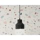 Függőlámpa terrazzo fekete 1xE27 max.60W IP20 Ø120x130x1000mm - ME0015R/B