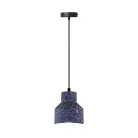 Függőlámpa terrazzo fekete 1xE27 max.60W IP20 Ø120x130x1000mm - ME0015R/B