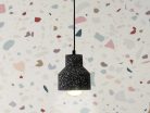 Függőlámpa terrazzo fekete 1xE27 max.60W IP20 Ø120x130x1000mm - ME0015R/B