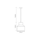 Függőlámpa terrazzo szürke 1xE27 max.60W IP20 Ø120x130x1000mm - ME0015R/G