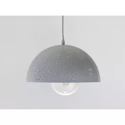   Fém függőlámpa 60W E27 foglalattal, fehér, Ø300x1500 mm - ME0104R