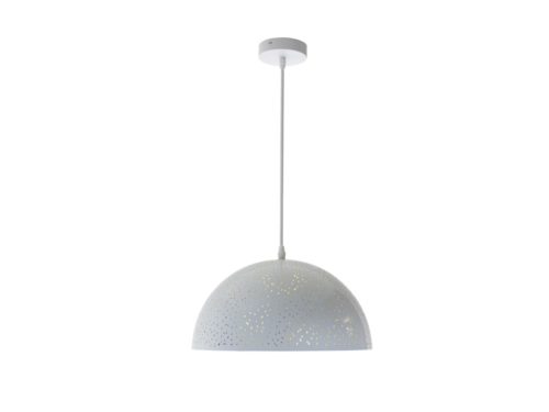 Fém függőlámpa 60W E27 foglalattal, fehér, Ø300x1500 mm - ME0104R