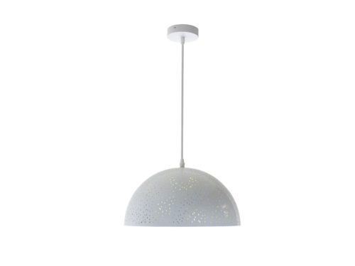 Fém függőlámpa 60W E27 foglalattal, fehér, Ø300x1500 mm - ME0104R