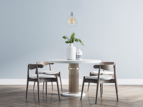 Fém függőlámpa 60W E27 foglalattal, fehér, Ø220x200x800 mm - ME0110