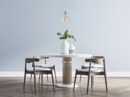 Fém függőlámpa 60W E27 foglalattal, fehér, Ø220x200x800 mm - ME0110