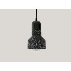  Függőlámpa terrazzo fekete 1xE27 max.60W IP20 Ø120x200x1000mm - ME0214R/B