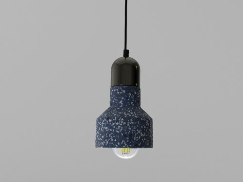Függőlámpa terrazzo kék 1xE27 max.60W IP20 Ø120x200x1000mm - ME0214R/BL