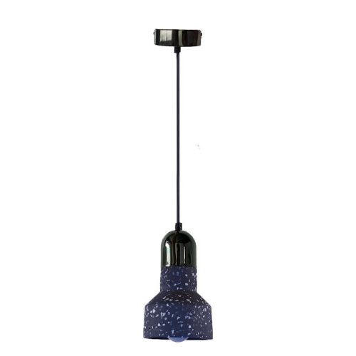 Függőlámpa terrazzo fekete 1xE27 max.60W IP20 Ø120x200x1000mm - ME0214R/B