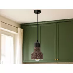   Függőlámpa terrazzo piros 1xE27 max.60W IP20 Ø120x200x1000mm - ME0214R/R