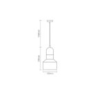 Függőlámpa terrazzo piros 1xE27 max.60W IP20 Ø120x200x1000mm - ME0214R/R