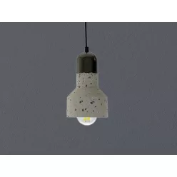   Függőlámpa terrazzo fehér 1xE27 max.60W IP20 Ø120x200x1000mm - ME0214R/W