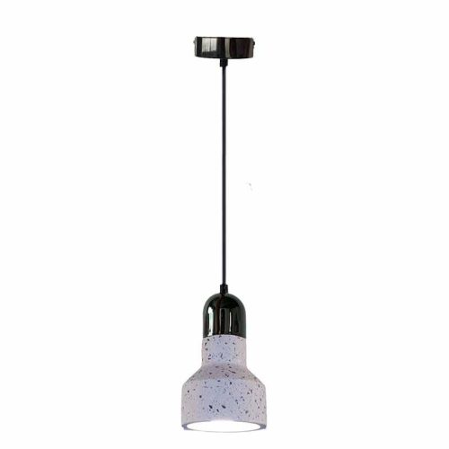 Függőlámpa terrazzo fehér 1xE27 max.60W IP20 Ø120x200x1000mm - ME0214R/W