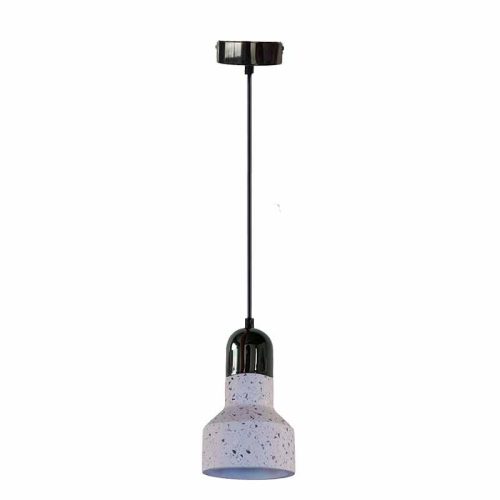 Függőlámpa terrazzo fehér 1xE27 max.60W IP20 Ø120x200x1000mm - ME0214R/W