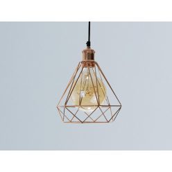   LED réz fém függeszték 1xE27, max.60W, Ø220x200x800mm, IP20 - ME0310