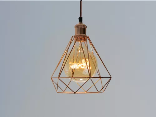 LED réz fém függeszték 1xE27, max.60W, Ø220x200x800mm, IP20 - ME0310