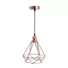 LED réz fém függeszték 1xE27, max.60W, Ø220x200x800mm, IP20 - ME0310