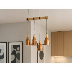   LED fém függeszték 1xE27, max.60W, Ø150x240x2000mm, IP20 - ME0413-4/B