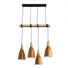 LED fém függeszték 1xE27, max.60W, Ø150x240x2000mm, IP20 - ME0413-4/B