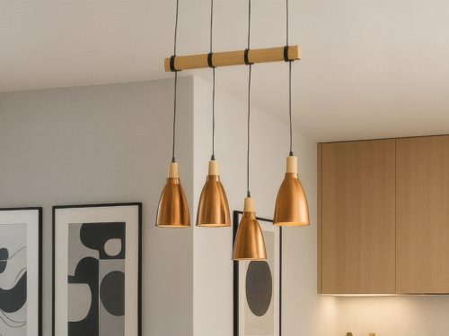LED fém függeszték 1xE27, max.60W, Ø150x240x2000mm, IP20 - ME0413-4/B