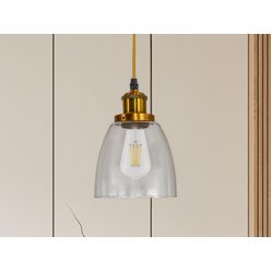   Üveg függőlámpa 60W E27 foglalattal, átlátszó, Ø140-160x1000 mm - ME0505H