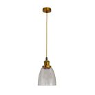 Üveg függőlámpa 60W E27 foglalattal, átlátszó, Ø140-160x1000 mm - ME0505H
