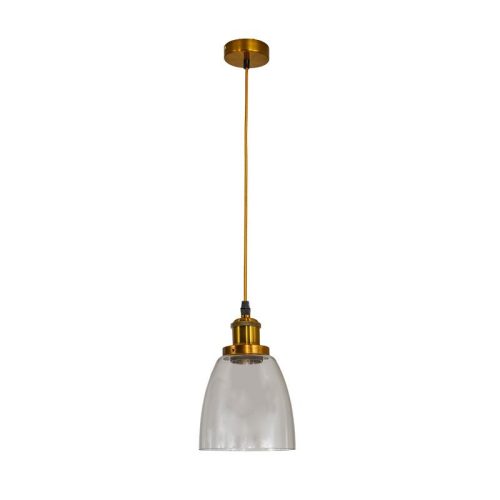 Üveg függőlámpa 60W E27 foglalattal, átlátszó, Ø140-160x1000 mm - ME0505H
