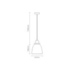 Üveg függőlámpa 60W E27 foglalattal, átlátszó, Ø140-160x1000 mm - ME0505H