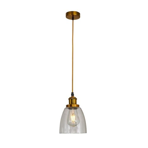 Üveg függőlámpa 60W E27 foglalattal, átlátszó, Ø140-160x1000 mm - ME0505H