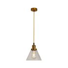 Üveg függőlámpa 60W E27 foglalattal, átlátszó, Ø185x140x1000 mm - ME0506H
