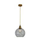 Üveg függőlámpa 60W E27 foglalattal, átlátszó, Ø250x230x1000 mm - ME0507H
