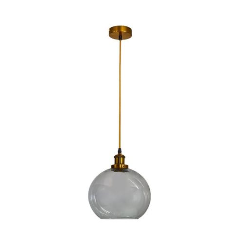 Üveg függőlámpa 60W E27 foglalattal, átlátszó, Ø250x230x1000 mm - ME0507H