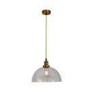 Üveg függőlámpa 60W E27 foglalattal, átlátszó, Ø300x150x1000 mm - ME0508H