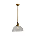 Üveg függőlámpa 60W E27 foglalattal, átlátszó, Ø300x150x1000 mm - ME0508H