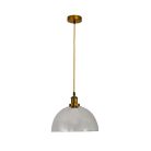 Üveg függőlámpa 60W E27 foglalattal, átlátszó, Ø300x150x1000 mm - ME0508H