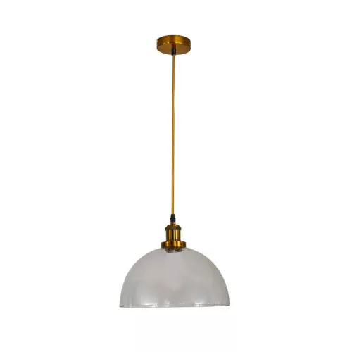 Üveg függőlámpa 60W E27 foglalattal, átlátszó, Ø300x150x1000 mm - ME0508H