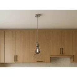   LED nikkel fém függeszték 1xE27, max.60W, Ø220x1000mm, IP20 - ME0810